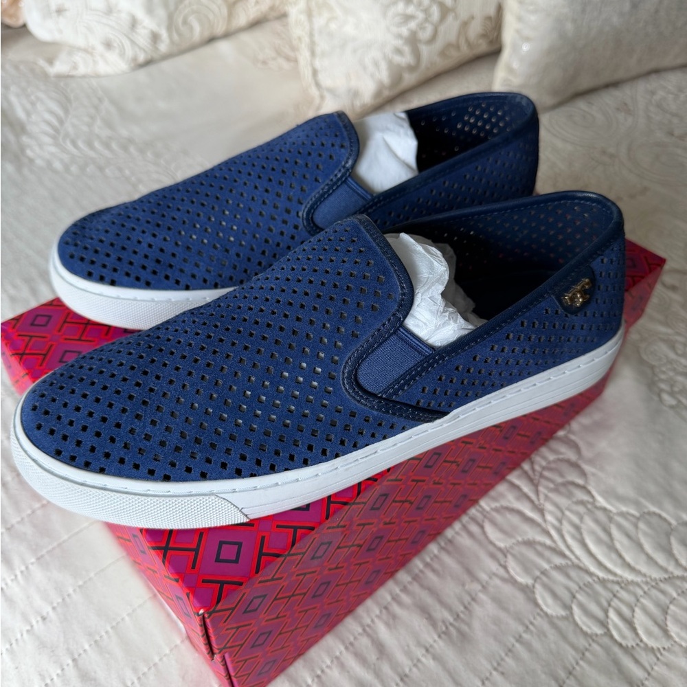 Tory Burch - Navy Blue Slip-On Sneakers - NWOT